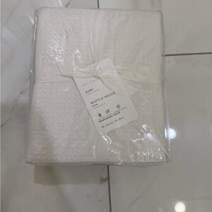 Pottery Barn White Waffle Weave Euro Pillow Cover